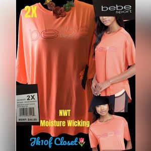🌼NWT BEBE SPORT 3X MOISTURE WICKING TOP